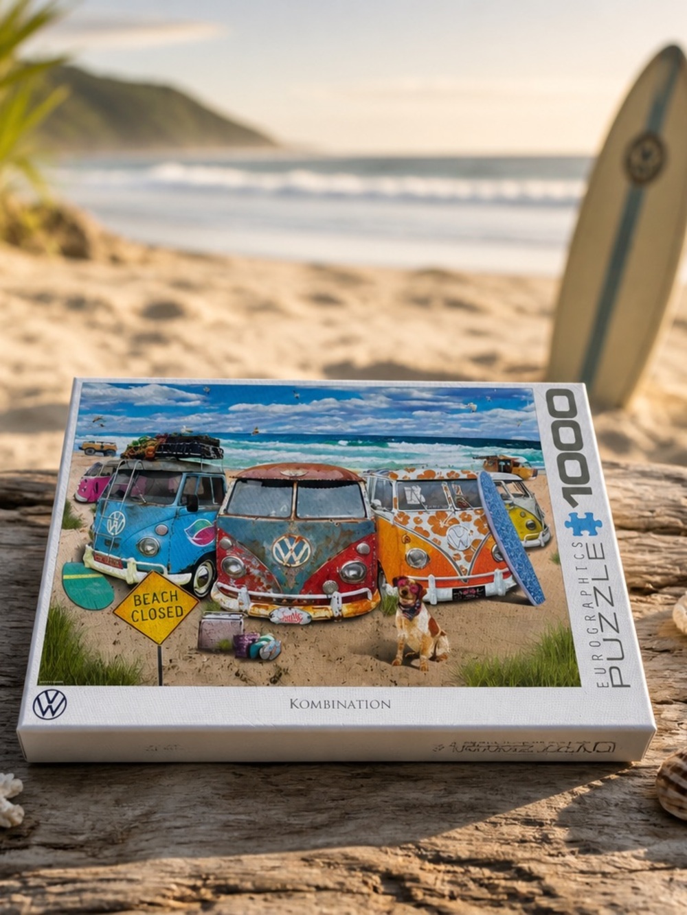 EuroGraphic Kombination 1000-Piece VW Van Beach Puzzle